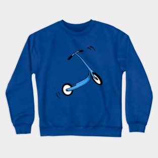 Retro Toy Scooter Blue Crewneck Sweatshirt